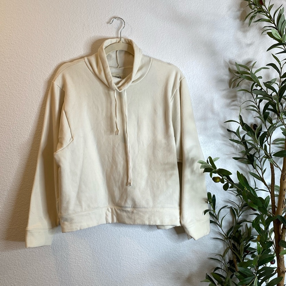 Cream hoodie top